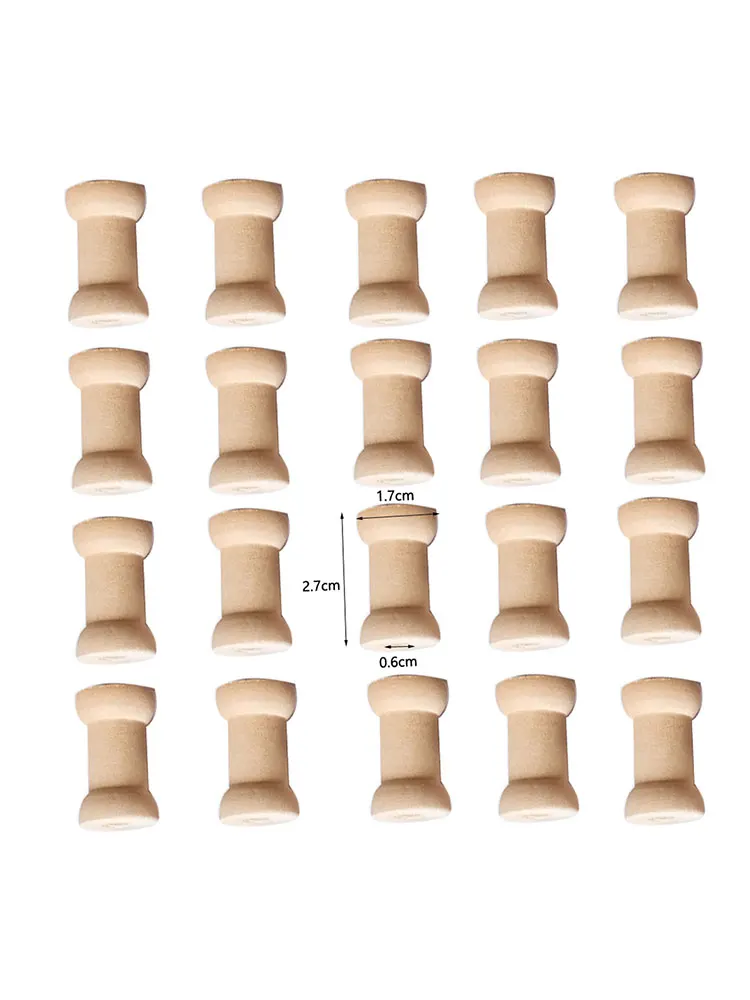 Винтажные полые деревянные катушки 20 шт. органайзер для шитья лент шпагат