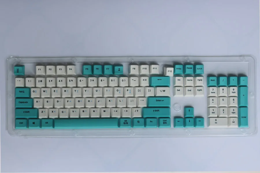 Blue one side PBT сублимационные корейские колпачки для ключей с подсветкой 104 клавиш Cherry Mx переключатели колпачки для ключей съемник для механической клавиатуры - Цвет: Blue one side
