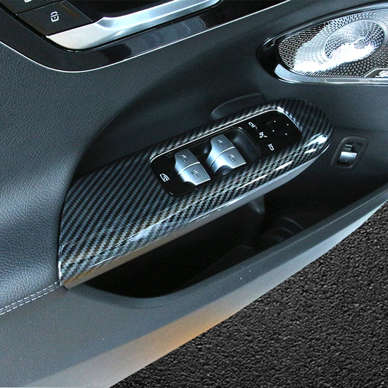 

Car Auto Carbon Fiber ABS Window Switch Button Trim Cover Frame for Mercedes Benz C Class W206 C180 C200 C220 C260 C300 22+