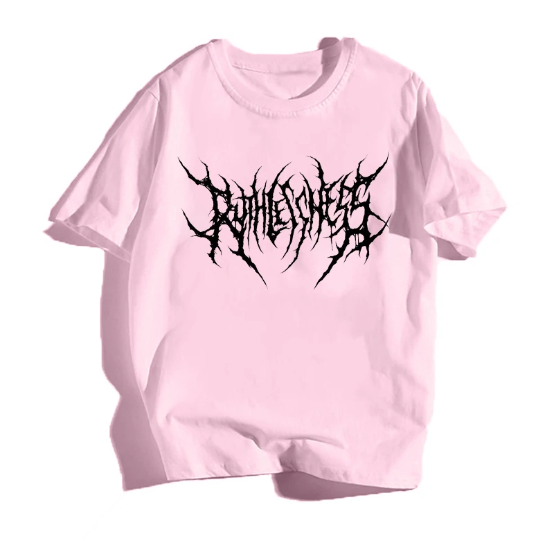 

Korean Style Casual Letter Print Kpop Punk Tees Vintage Gothic Harajuku Loose Tops Hip Hop Black T-Shirts Women Clothes 2021