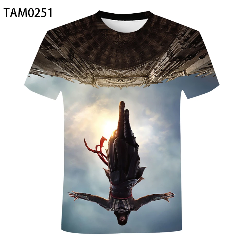 

2021 Summer Creative 3D Printed Assassin's Creed Men's Short-Sleeved Breathable Children's Cool T-Shirt
