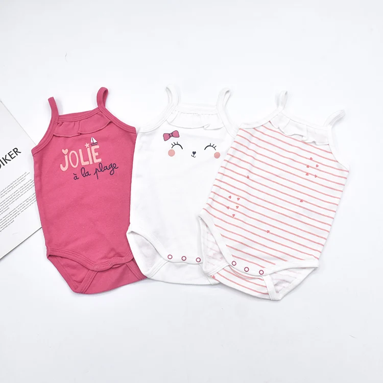 

Baby Girls Bodysuits Summer Sleeveless Cotton Cute Sweet Newborn Onesie Clothes Body Infantil Clothing Babies Striped New