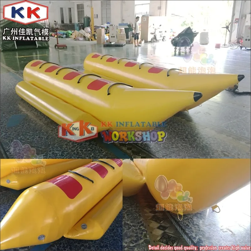 Надувная водная Банановая лодка с двумя трубками и ремонтным комплектом на