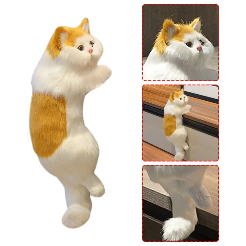 Реалистичный меховой котик имитация плюшевой кошки кукла модель животного