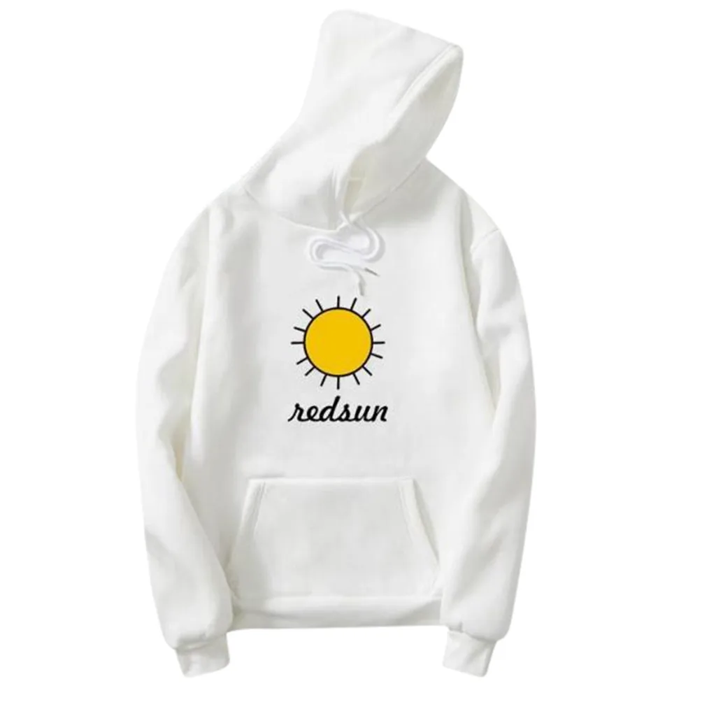 Женские толстовки большого размера с буквенным принтом длинным рукавом и