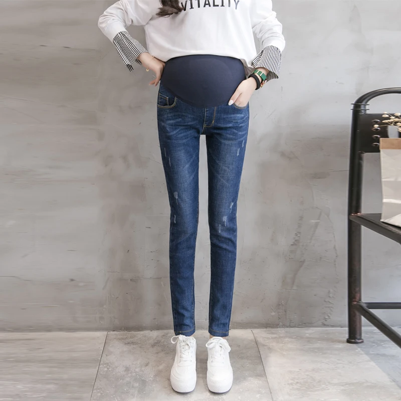 Узкие джинсы для беременных 6603 # джинсовые брюки карандаш Одежда осень 2019|Джинсы|