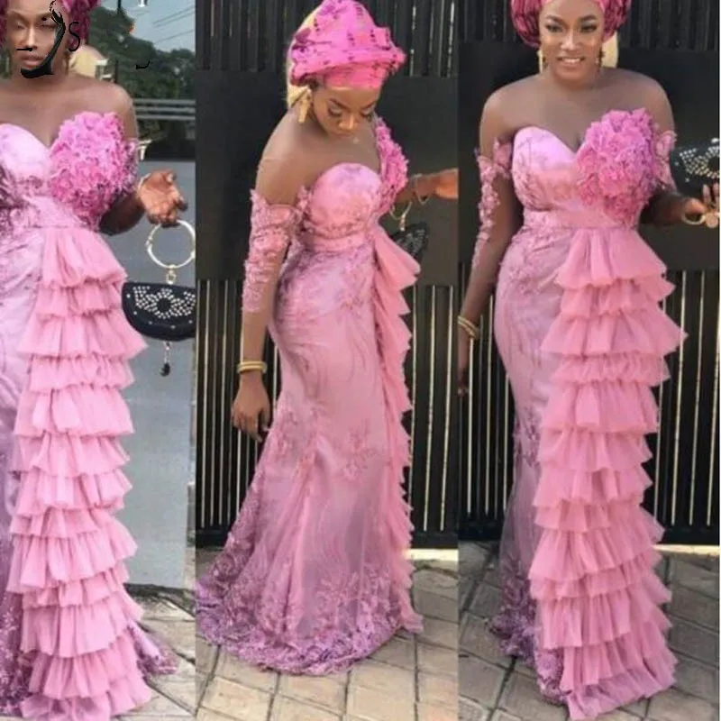 Женское вечернее платье-русалка элегантное платье с длинным рукавом Африканский