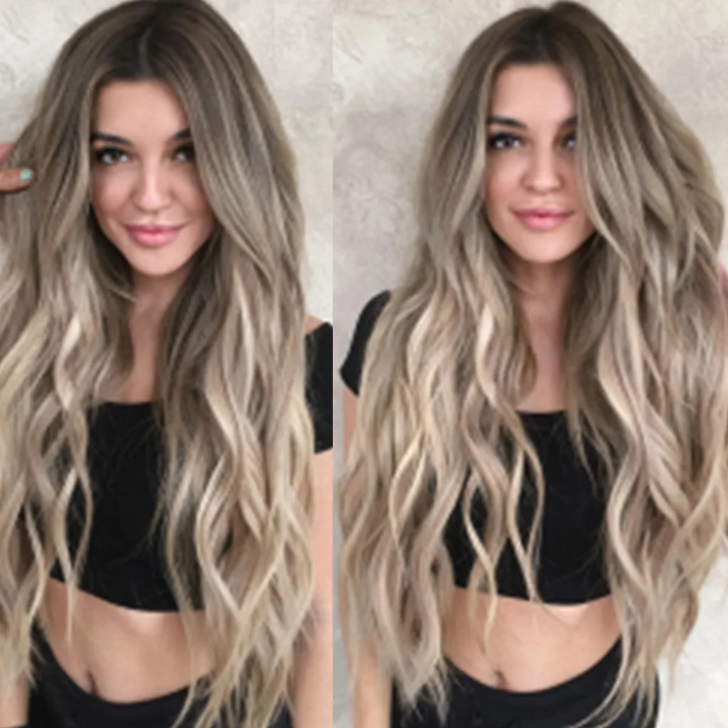 Женский синтетический парик разных цветов длинные Искусственные парики для