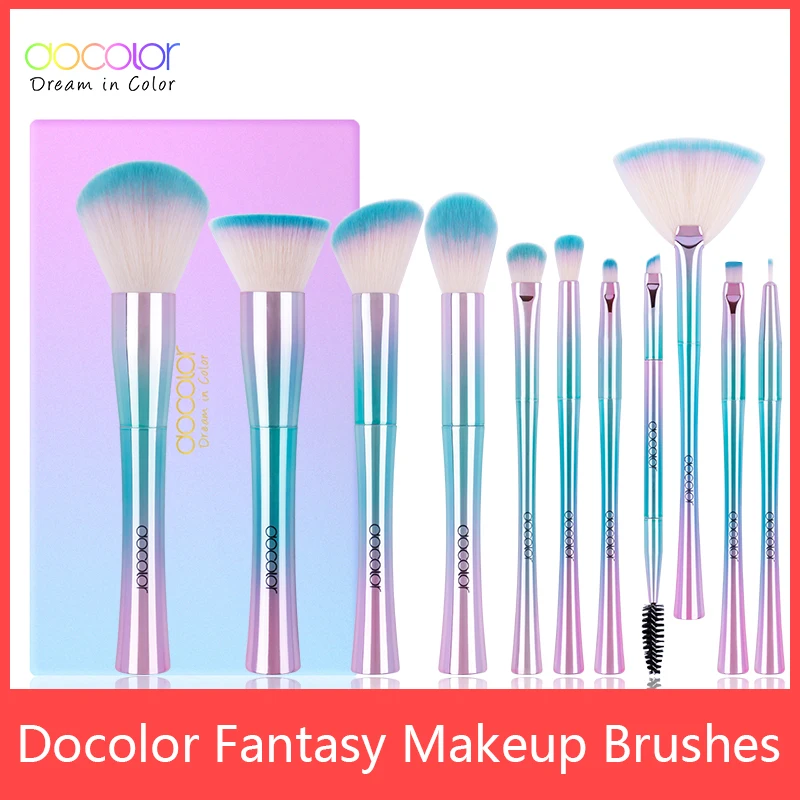 Docolor 11PCS набор кистей для макияжа Лучший рождественский порошок пудры Тени век