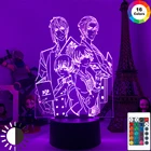 Акриловая прикроватная лампа черного Батлера, 3D Аниме лампа для спальни, Красочный ночник, Драгоценный черный батллер, аниме