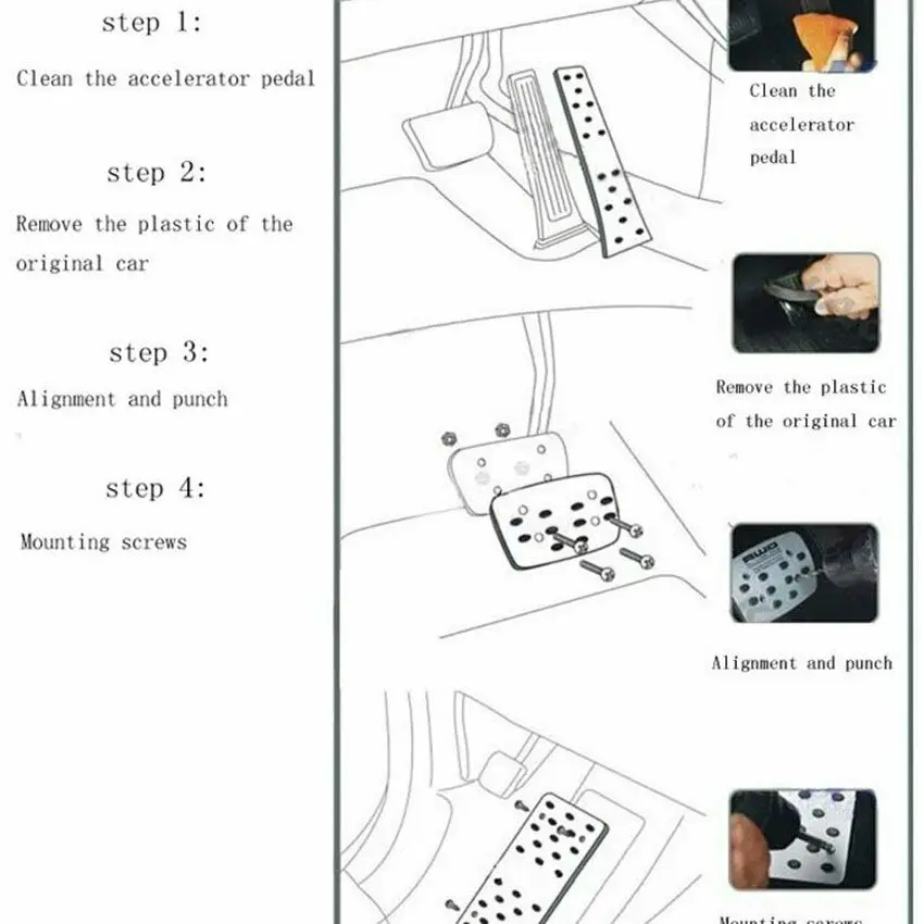 

Fuel Brake Foot Rest AT Pedals Pad For Ford Escape Kuga 2013 2014 2015 2016