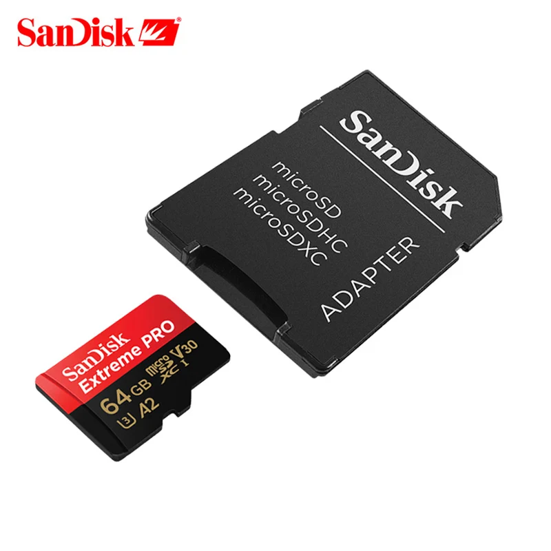 SanDisk Extreme Pro карта памяти Micro SD 256 ГБ 128 Гб 64 SDXC U3 V30 A2 TF до 170 МБ/с./с флэш для камеры