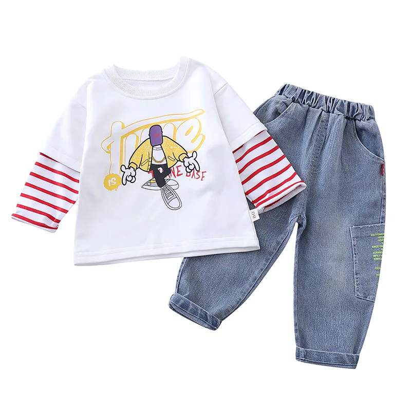 

Spring Autumn Children Casual Clothes Baby Boy Girl Cartoon Shirt Pants 2Pcs/sets Kids Infant Clothing Toddler Fashion Tracksuit
