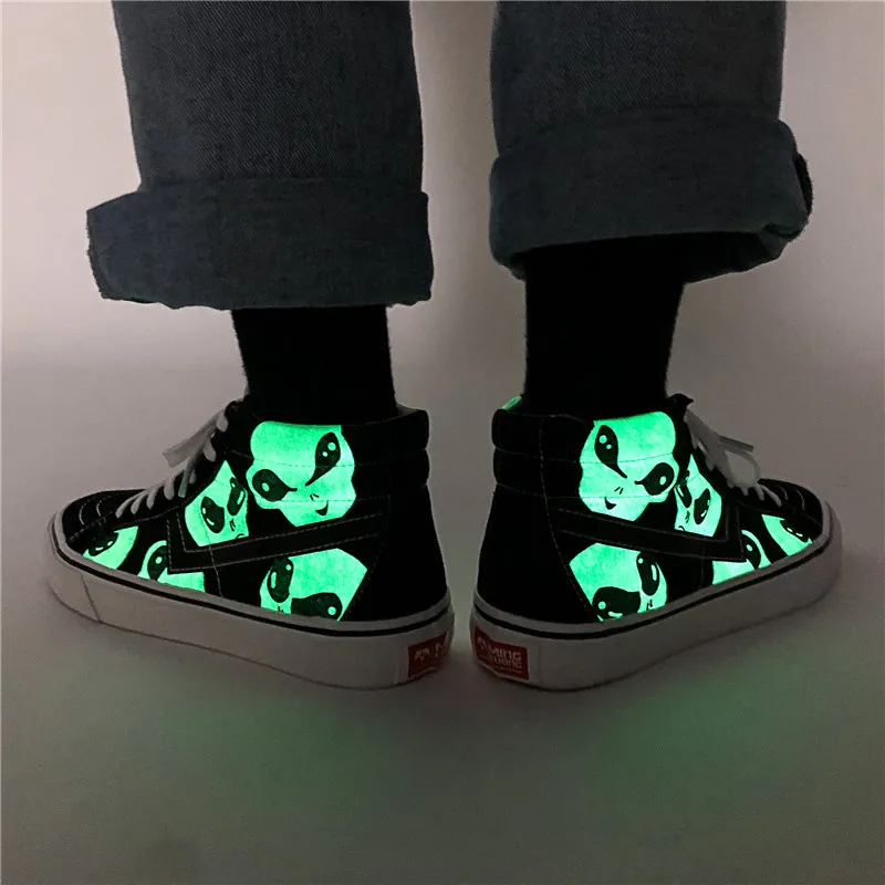 

High-top sneakers, luminous casual shoes, fluorescent shoes, thick-soled luminous shoes, student trend alien sneakers