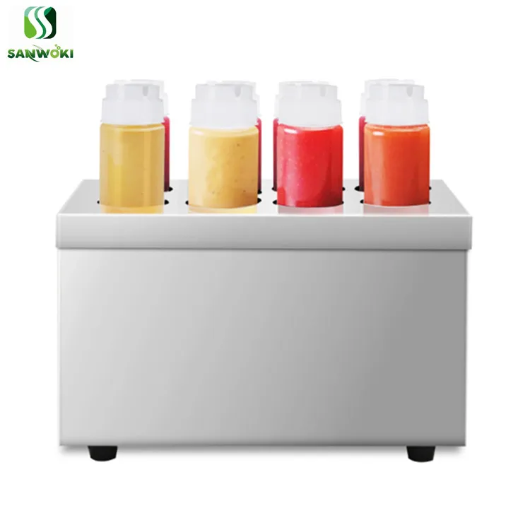 Для магазина закусок используется соус для сыра салата соуса контейнер льда