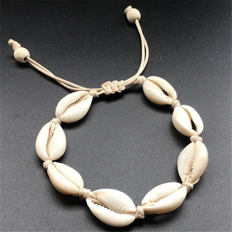 Bohemian Trendy Natural Seashell Handmade Bracelet For Women Shell Bracelets Beaded Strand Bracelet Charm Jewelry Gift Whlesale