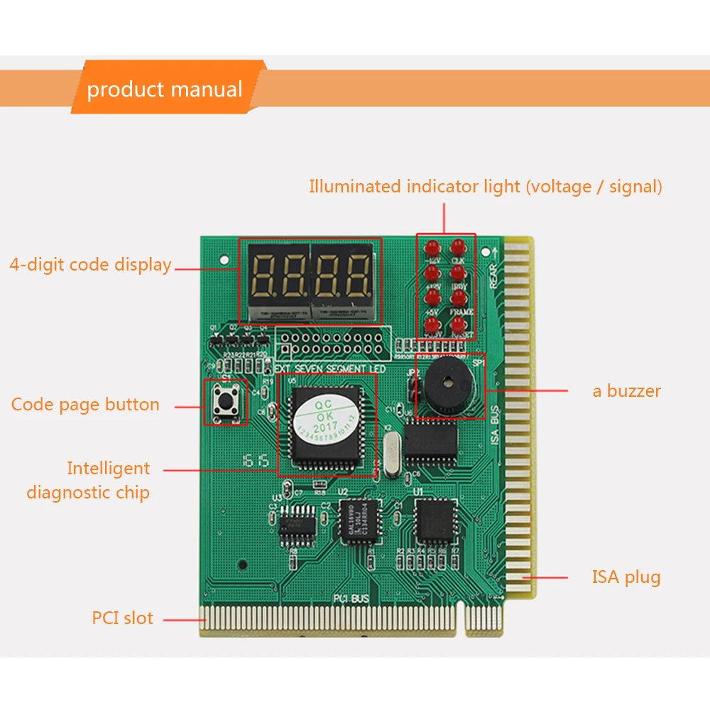 Новинка 4-значный ЖК-дисплей анализатор для ПК диагностическая карта материнская