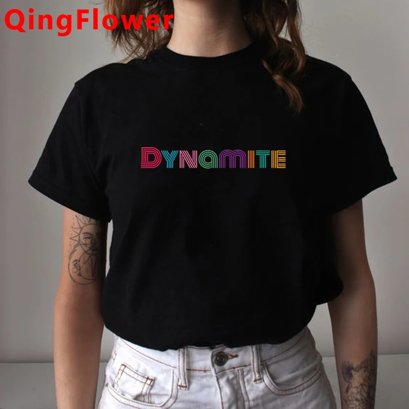 Новинка футболка с изображением альбома динамита Kpop в стиле Харадзюку женская