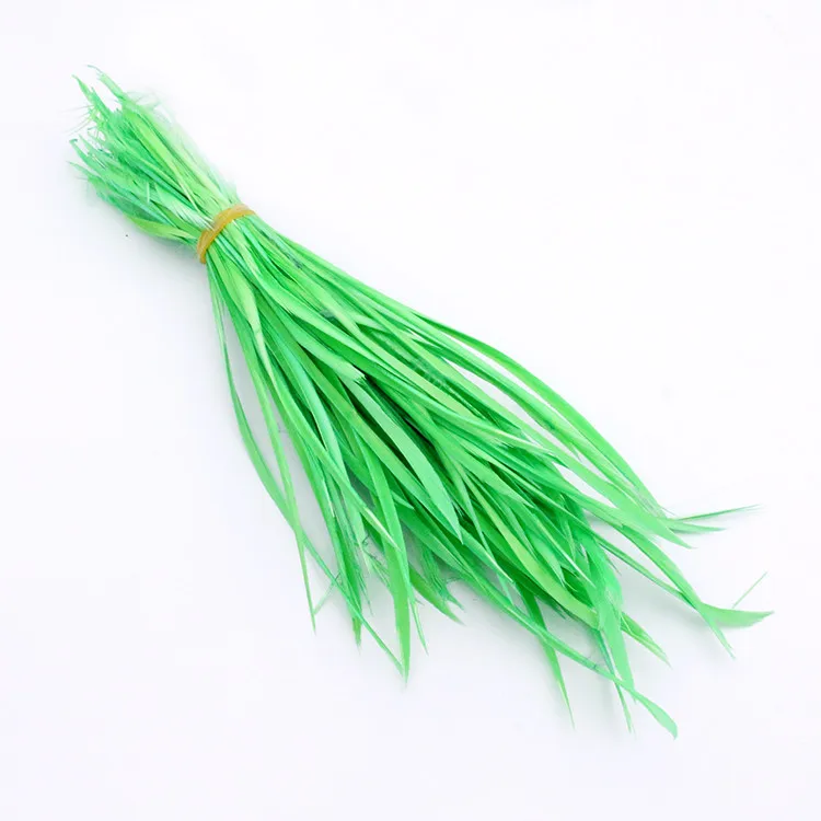 apple green 50 шт./партия, гусиные перья красного цвета, выбор цветов, наращивание волос, тонкие перья индейки Марабу Гусь Биот, перья, поделки своими руками - Цвет: apple green