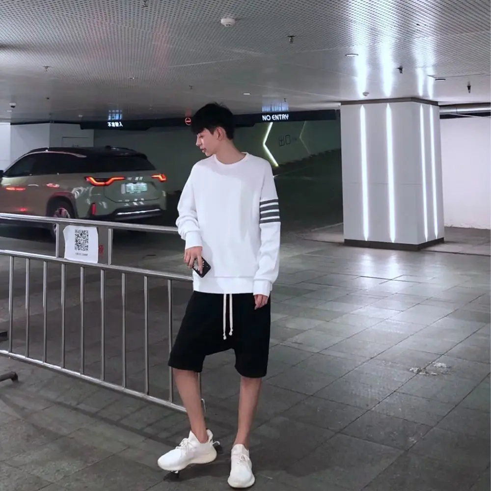 

Long Sleeve T-shirt Spring/Summer Autumn 2021 Trendy Sweater Top Clothes for Men Couple Same Thin Sweater Trendy Men Sports T-s