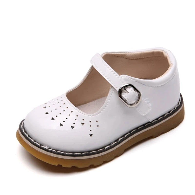 

Новинка 2021, обувь из искусственной кожи для маленьких девочек 13-15 см, яркие, желтые, черные однотонные весенние туфли для маленьких девочек, ...