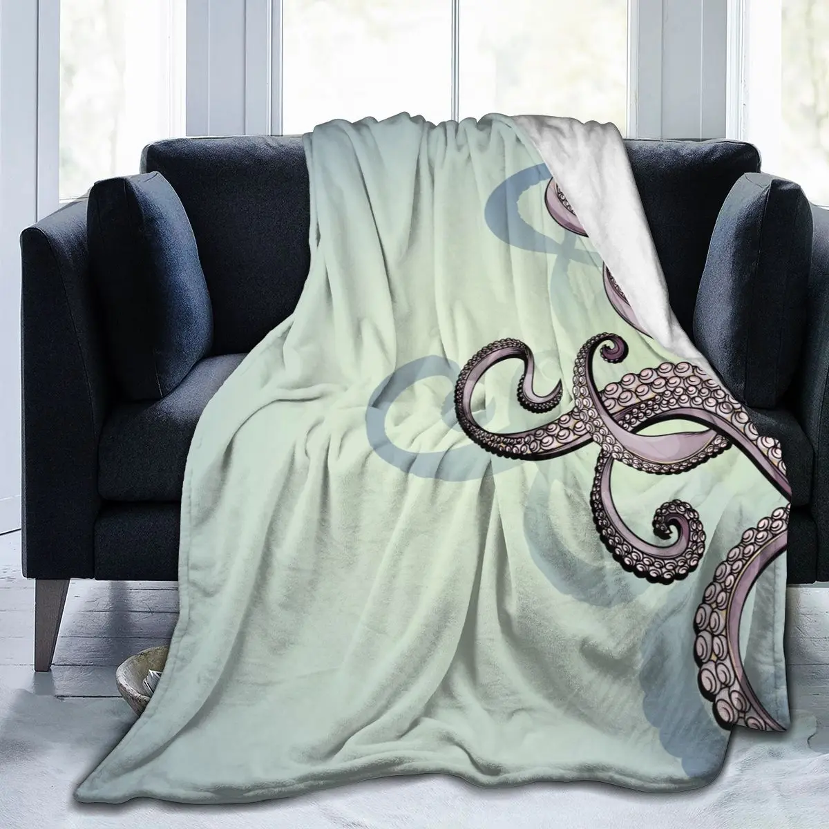 

Unique Blanket to Family Friends Octopus Tentacles Durable Super Soft Comfortable for Home Gift Blanket