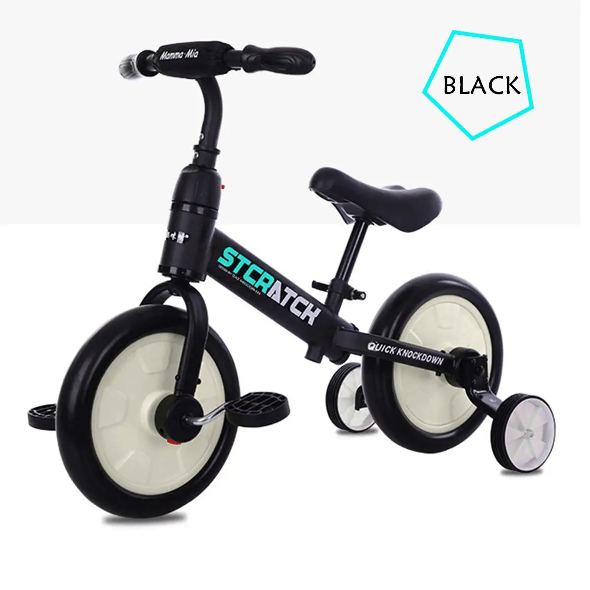 

Kids Balance Bike Ultralight Kids Riding Bicycle for 1- 5 Years Baby Walker Scooter Bike Auxiliary wheel No-Pedal Learn To Ride