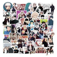 103050pcs anime magic pull back fighting cartoon doodle boy toy notebook suitcase guitar office decoration sticker