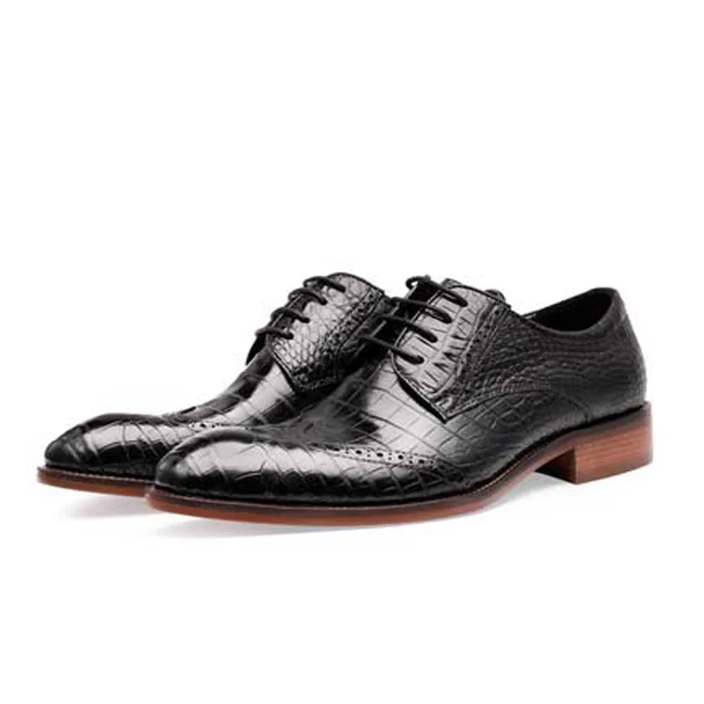 

piliyuan new Thailand crocodile Leather shoes male business men dress shoes male high-grade British Men formal shoes