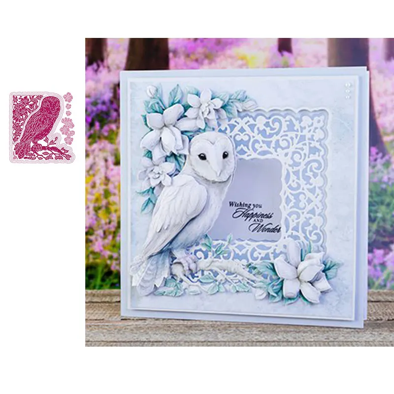 

New 2021 Owl Carnation Opulent Cutting Dies Scrapbook Dariy Decoration Stencil Embossing Template DIY Greeting Card Handmade