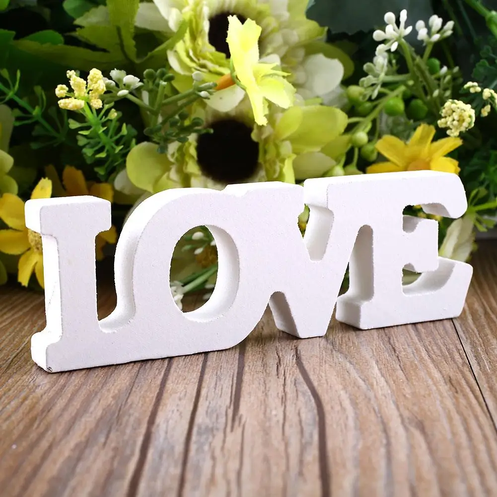 

Home Brideg 12x4x1.2cm Letter Word Decor Bar Cafe Decal Creative Wood "LOVE" Wooden Best Gift Romantic Theme Alphabet Standing