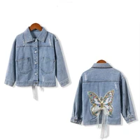 spring autumn girls denim jacket coat new childrens clothing clothes teen jacket jeans girls baby tops 4 6 7 9 11 12y