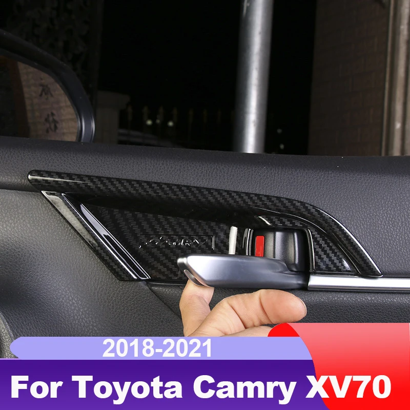 

Для Toyota Camry XV70 2018 2019 2020 ABS автомобильный Стайлинг внутренняя дверная ручка Чаша крышки аксессуары для украшения