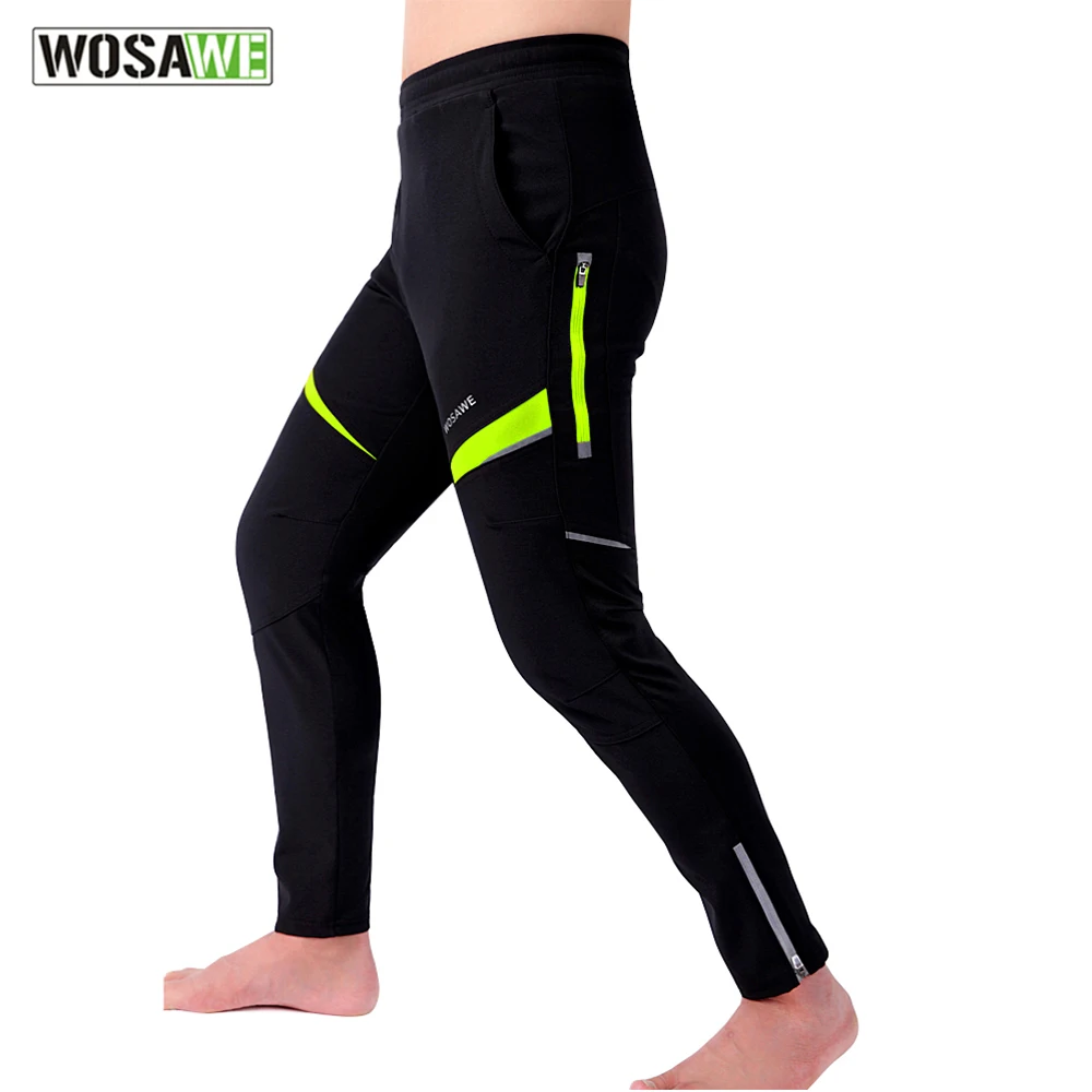 

WOSAWE Winter Cycling Pants Tights Windproof waterproof Fleece Thickened warm Mountain Bike Riding Pants Motobike Trousers