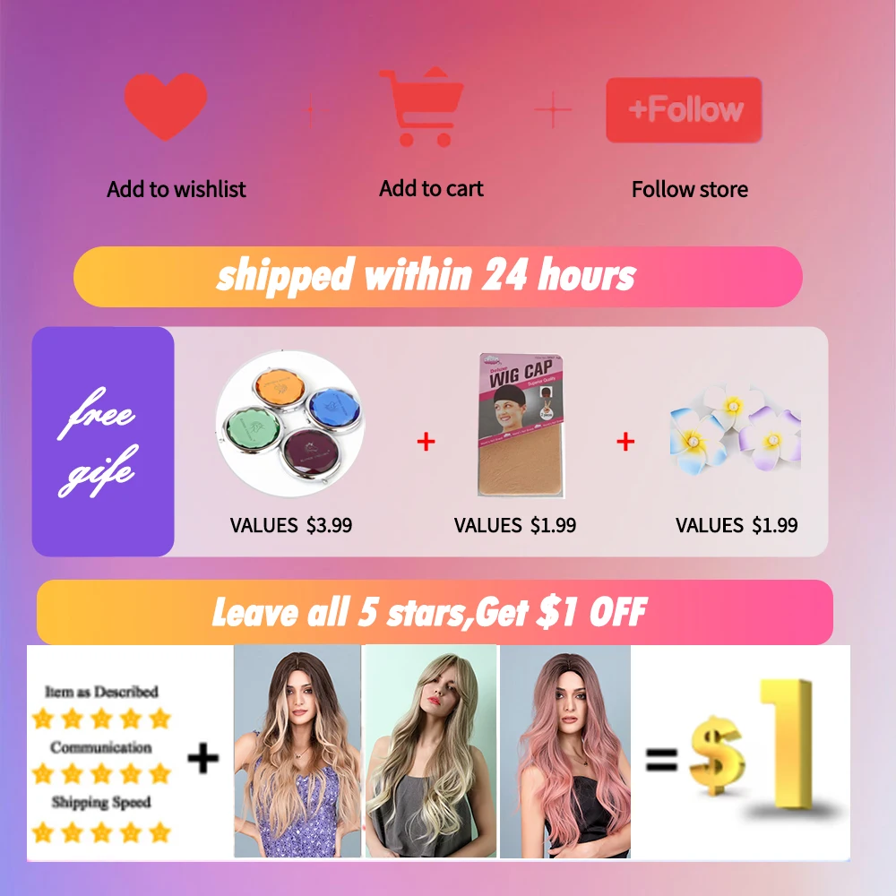 Парик для женщин синтетические натуральные длинные волосы с светлыми