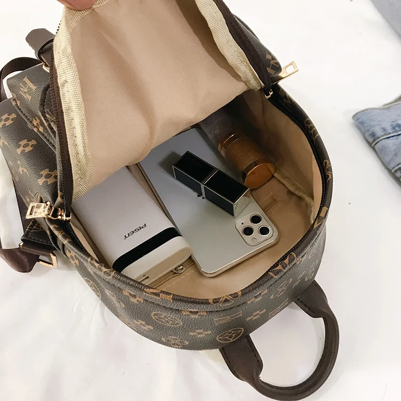 Luxurious Brand PU Leather Women Backpack Laptop Travel Backpack Men Waterproof School Backpack bag for Teenager girl