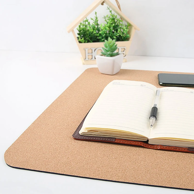 

Cork Mouse Pad Large Cork Desk Pad Gaming Mousepad Anti-Slip Natural Waterproof Desk Mat Keyboard Pad for PC Laptop