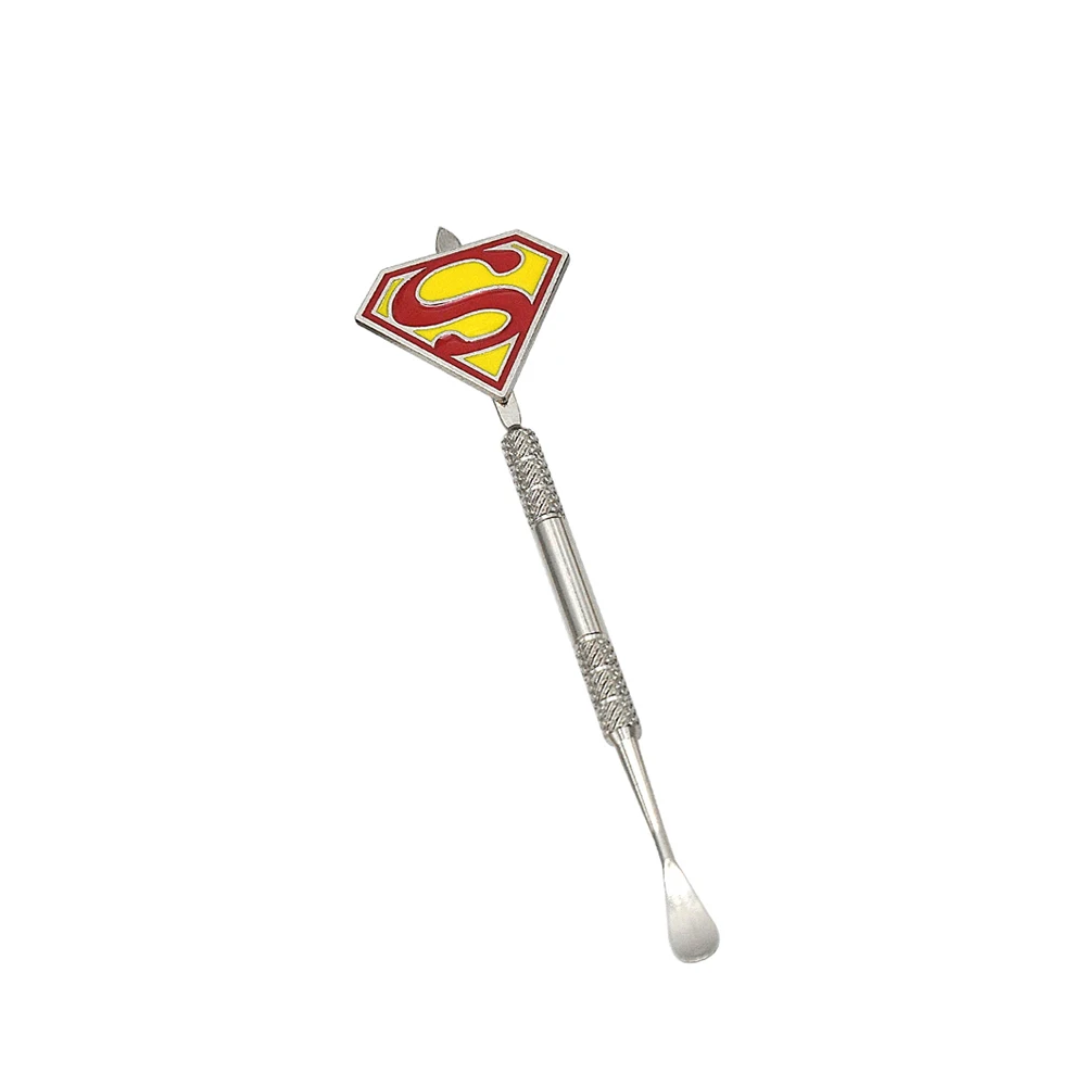 Superman-Silver HORNET нержавеющая сталь карбюратор крышка Dabber воск масло папа инструмент 4,7 дюймов ручка масло воск каверс инструмент концентраты курительная вода труба - Цвет: Superman-Silver