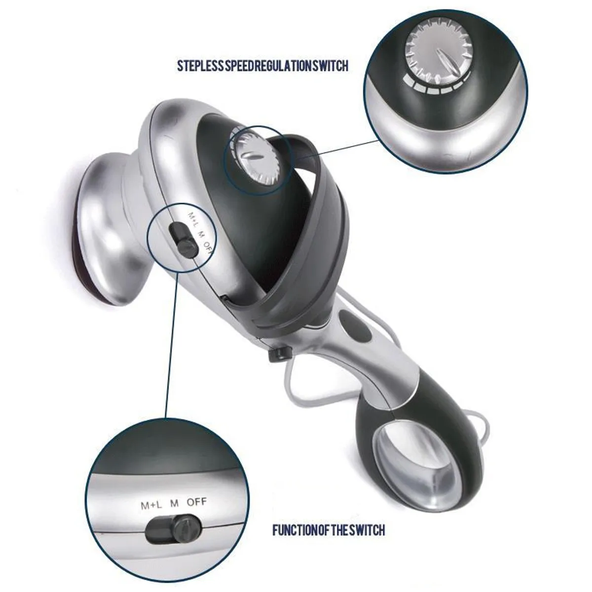 

220V Handheld Electric Heated Massager Stick Infrared Body Neck Back Massage Waist Cervical Massager Hammer Vibration Massage