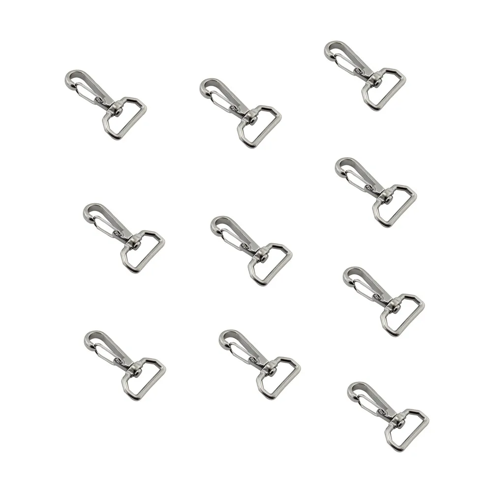 

Hardware Accessories Swivel Metal Snap Hook Buckle Snap Hook Square Ring Swivel Quick Hook Pet Chains 10pcs