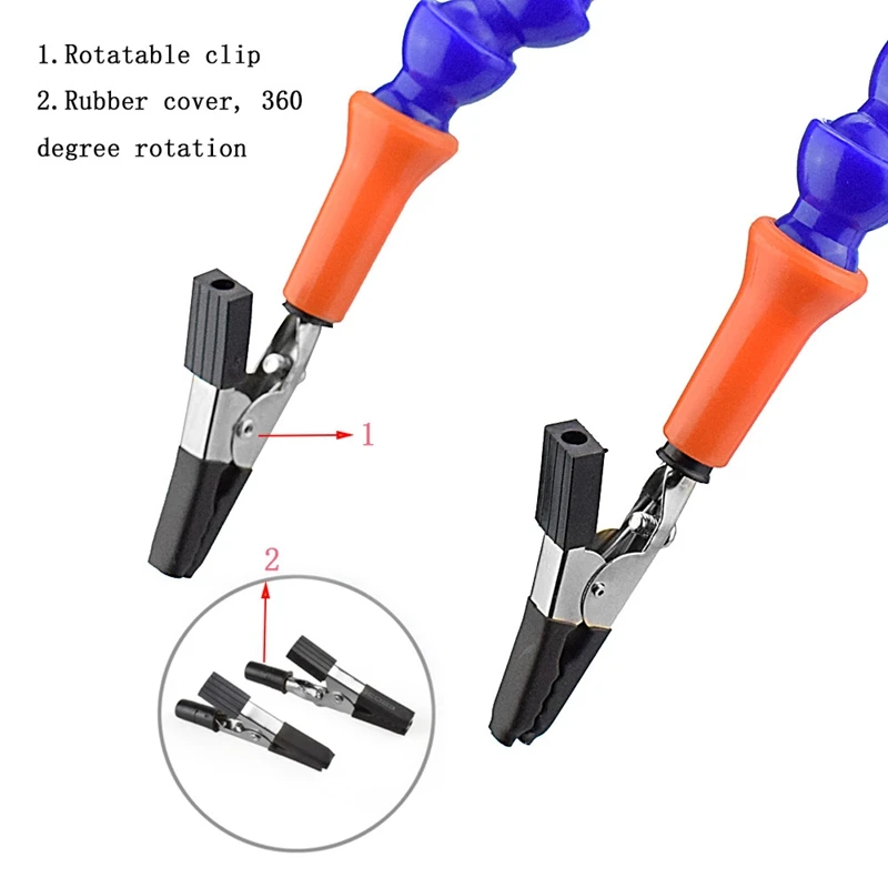 

Bench Vise Table Clamp Soldering Station with 3pc Flexible Arms Soldeirng Iron Holder PCB Welding Repair Third Hand Tool