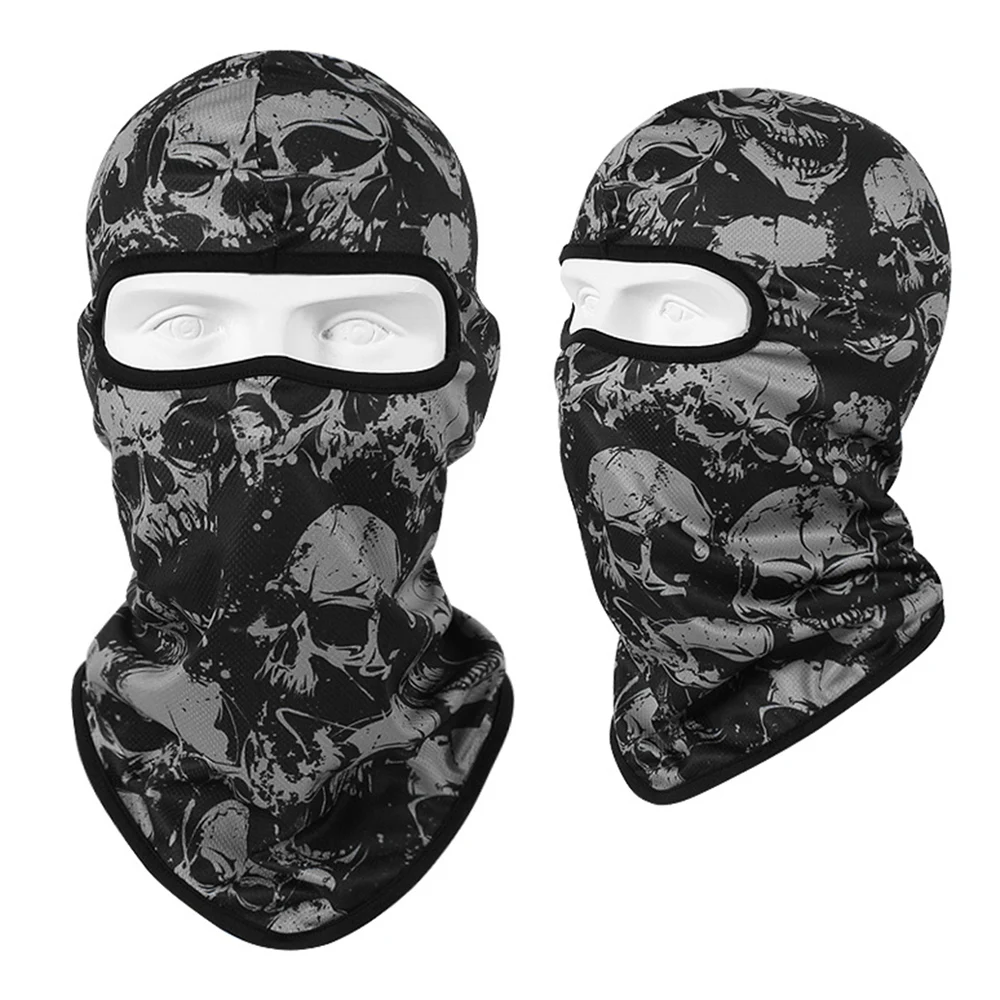 SBX01-14 HEROBIKER мотоциклетная маска для лица Балаклава Мужская быстросохнущая летняя мотоциклетная маска мото шарф под шлем маска черепа - Цвет: SBX01-14