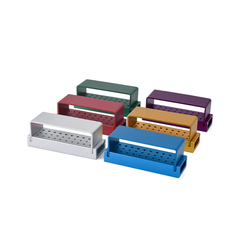 

30holes Dental Burs Holder Block Steel Opening Dentista Burs Box Autoclavable Disinfection Sterilizer Dentisry Tool