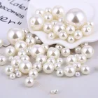 Круглый жемчуг цвета слоновой кости, с отверстиями, 3-16 мм