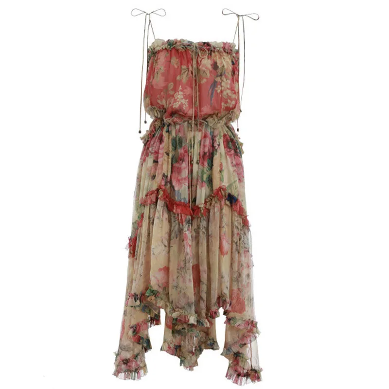 

New Bali Beach Holiday Dress super fairy silk suspender dress