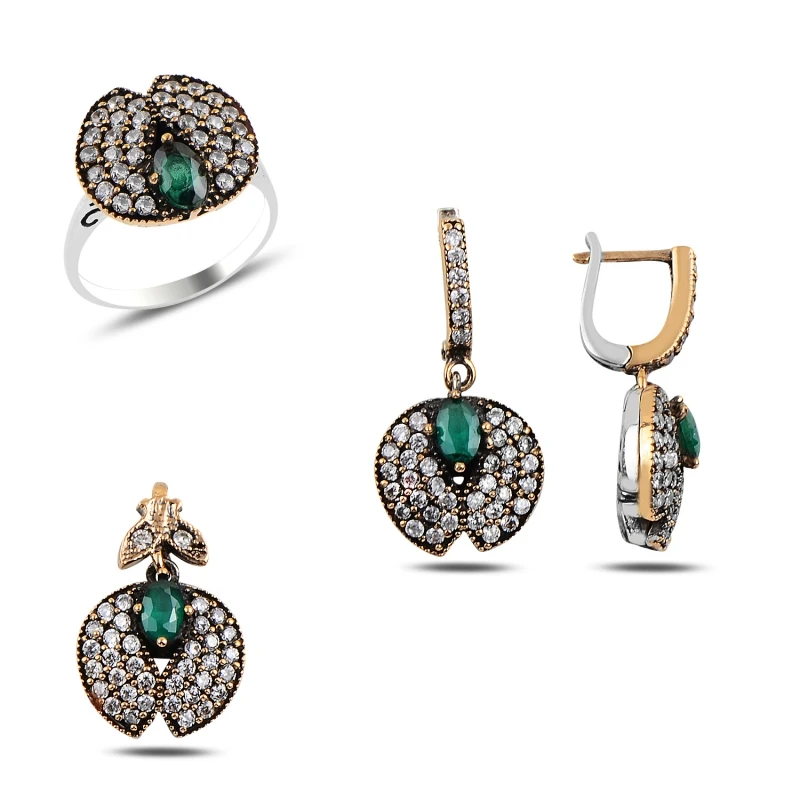 

Silverlina Silver Zircon Stone Authentic Set
