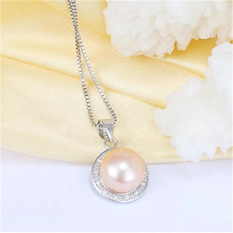 Женское Ожерелье с натуральным пресноводным жемчугом ожерелье из стерлингового