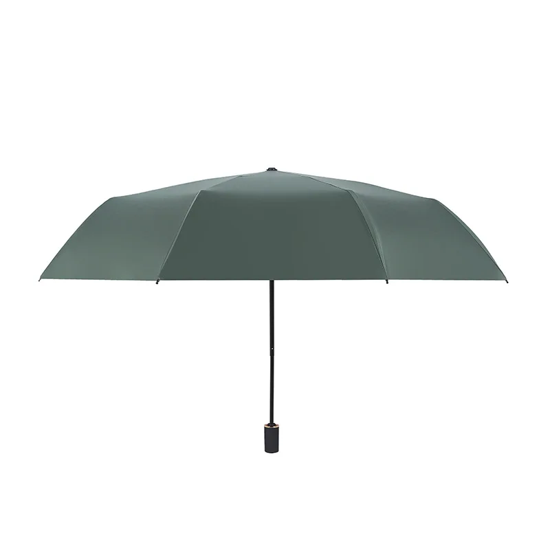 

Automatic Umbrella Rain Women Three-folding Umbrella Windproof Pure Color Umbrella Female Waterproof parasol