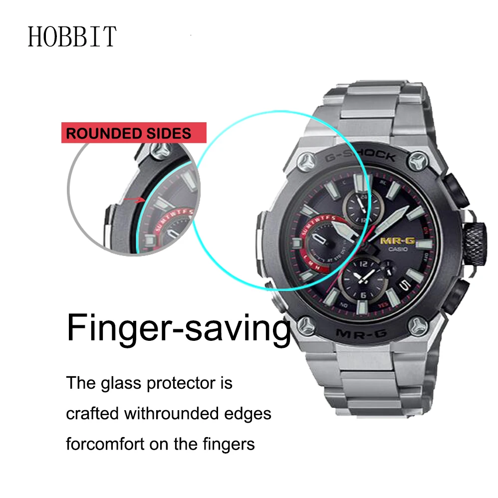 2 шт. 0 3 мм 2.5D закаленное стекло Защита экрана для Casio MRG-B1000D-1ADR SamrtWatch защитная