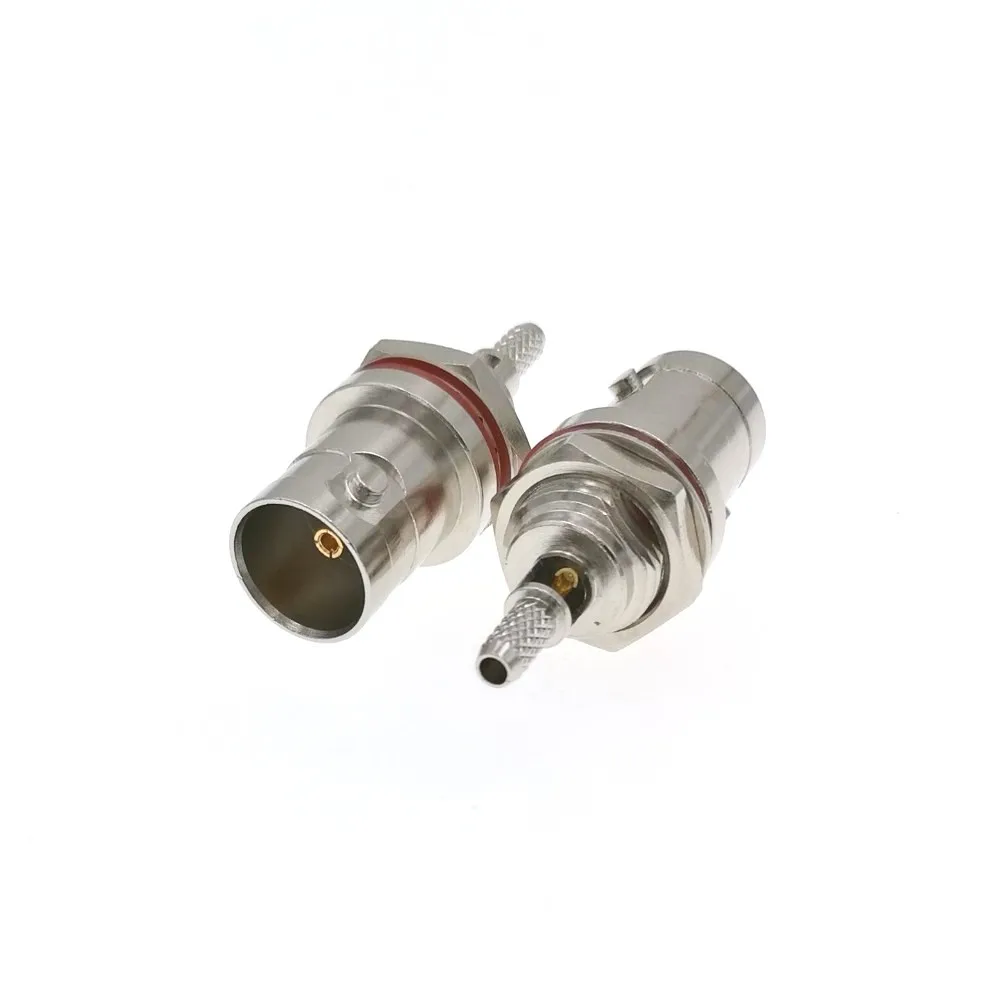 BNC разъем женский переборка уплотнительное кольцо обжимной RG179 RG316 RG174 кабель RF разъем 75 Ом